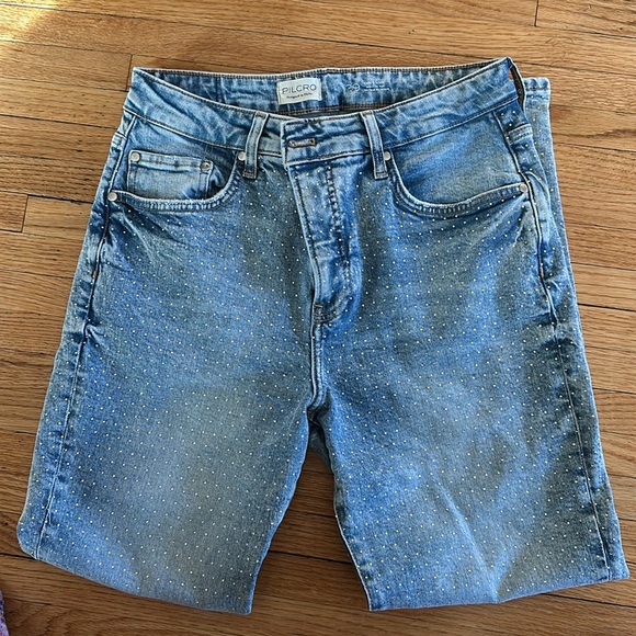 Pilcro High-Rise Rhinestone Jeans | 29 - Picture 3 of 7